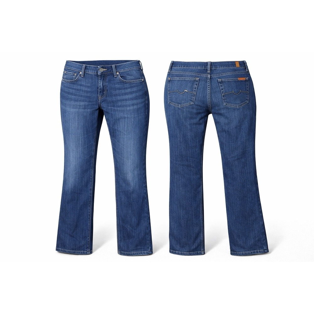 7 For All Mankind "Austyn" 38 5 Pocket Luxe Performance Straight Black Jeans